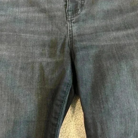 Madewell Curvy High Rise Skinny Jeans Black Raw Hem Distressed Womens Size 28P - Picture 6 of 10